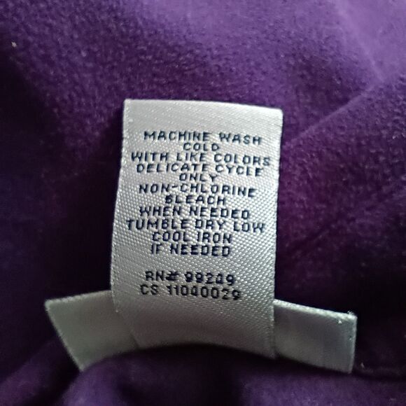 Catherine's Purple Button Up Blouse Super Soft Microfiber? 2XL Shacket Long Slv - Picture 4 of 4